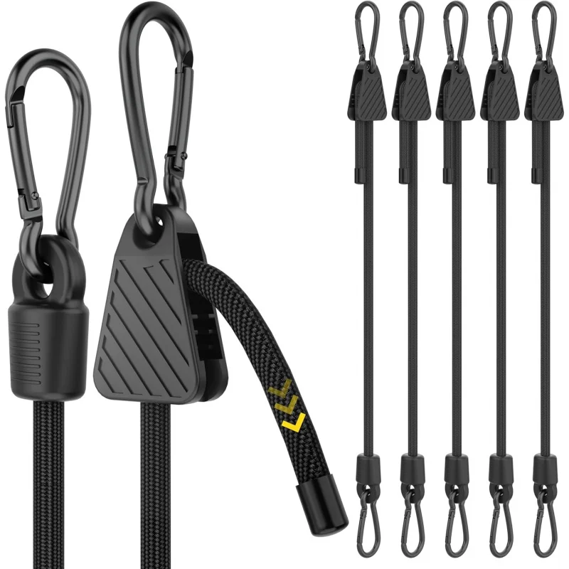 Outdoor Furniture Rope - 1-6PCS Adjustable Bungee Cord with Hooks