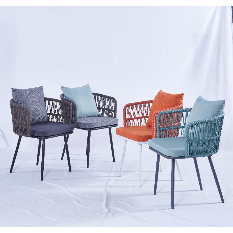 Outdoor Furniture For Cafe - 2023 Design Woven Rope Outdoor Furniture