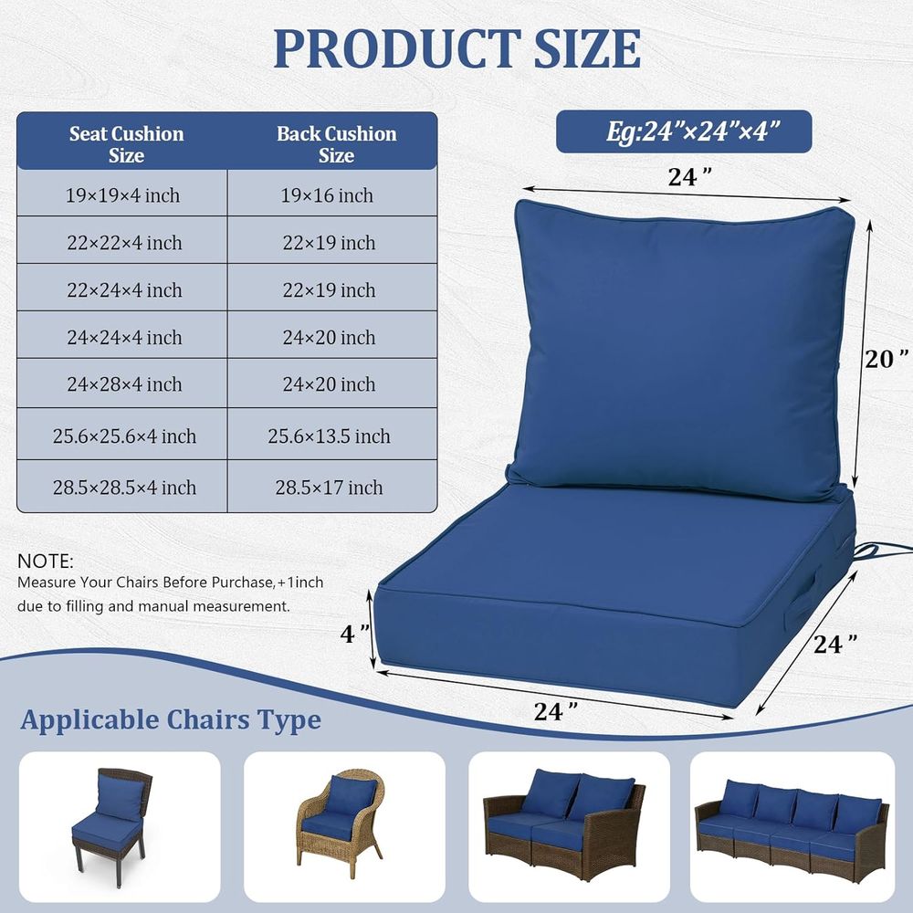 24x24 Outdoor Deep Seat Cushio - огляд і ціна Outdoor Furniture Set