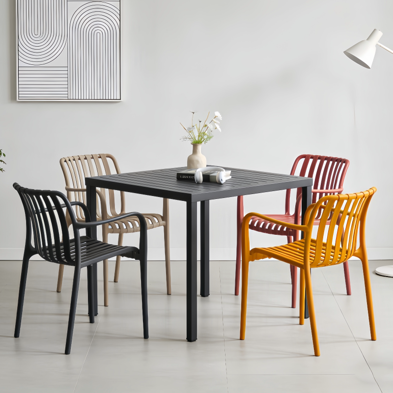 Simple Thick Plastic Backrest  - огляд і ціна Outdoor Furniture For Cafe
