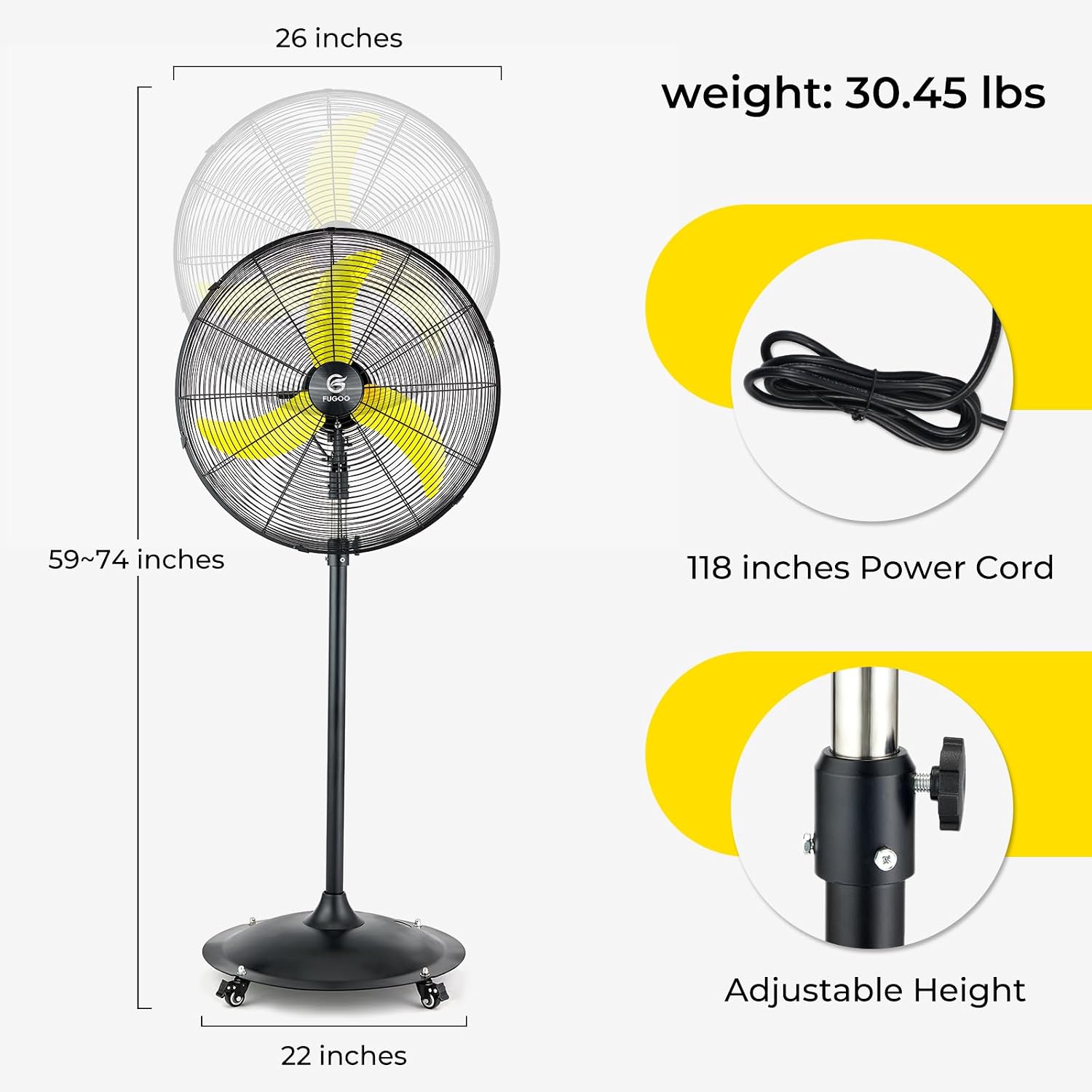 24'' Outdoor Oscillating Pedes - огляд і ціна Outdoor Furniture Set